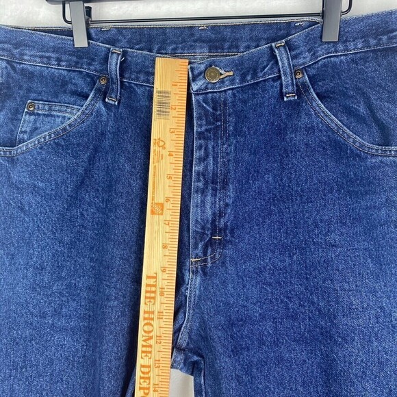 Wrangler Jeans Mens Size 36 Blue Jeans Casual Straight Leg Pockets Pants - Picture 11 of 11